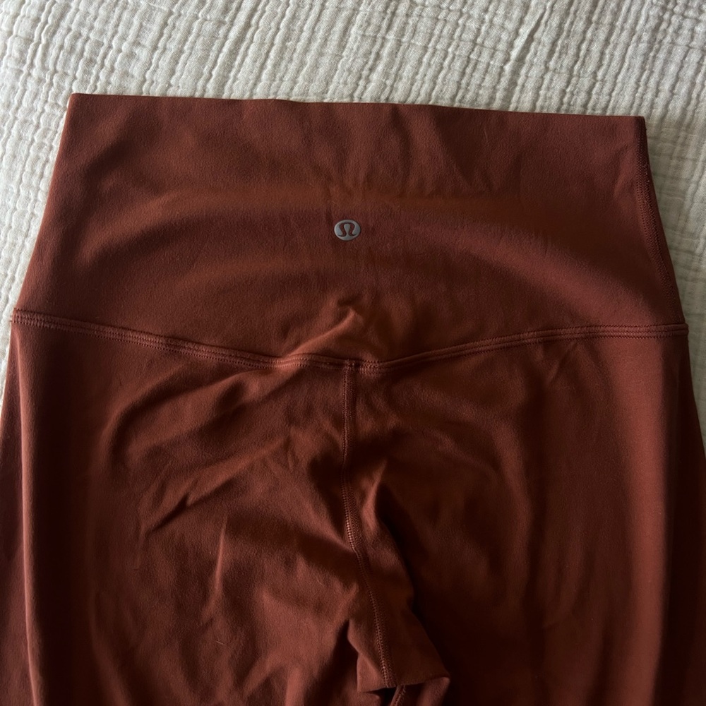 Hardly worn lululemon warm terracotta align leggings, 6